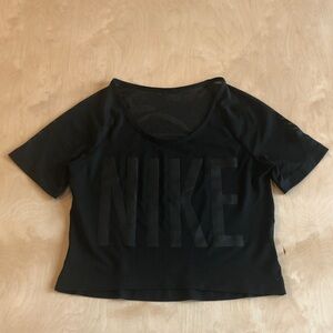 Nike Women's Black Mesh Crop Top
